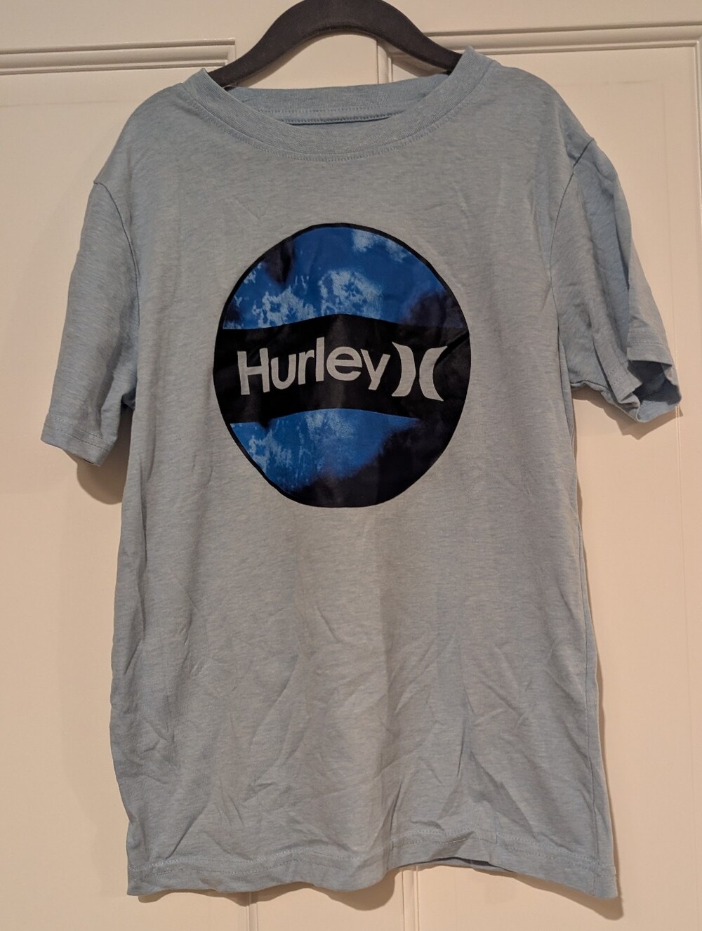 Boys Hurley Light Blue and Black Logo Tee